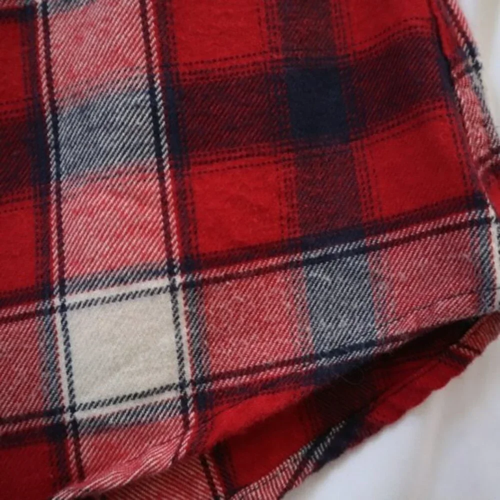 Mossimo Western Style Long Sleeve Plaid Flannel Button Down Shirt Size XS - Picture 11 of 13